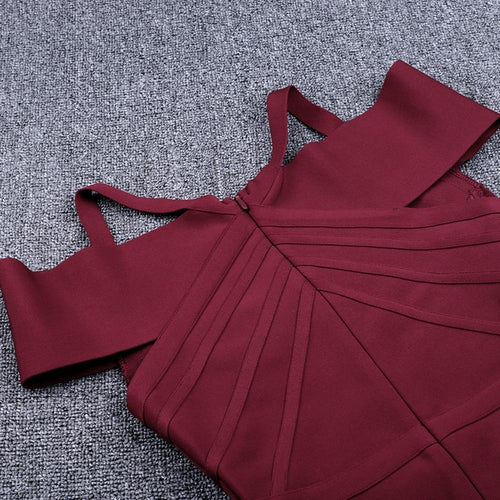 Summer off shoulder bandage dress