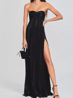 Split Sweetheart Neck Tube Maxi Dress| Formal Chic, Women - Jsandiclothing.com