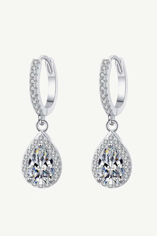Moissanite Teardrop Earrings - Jsandiclothing.com