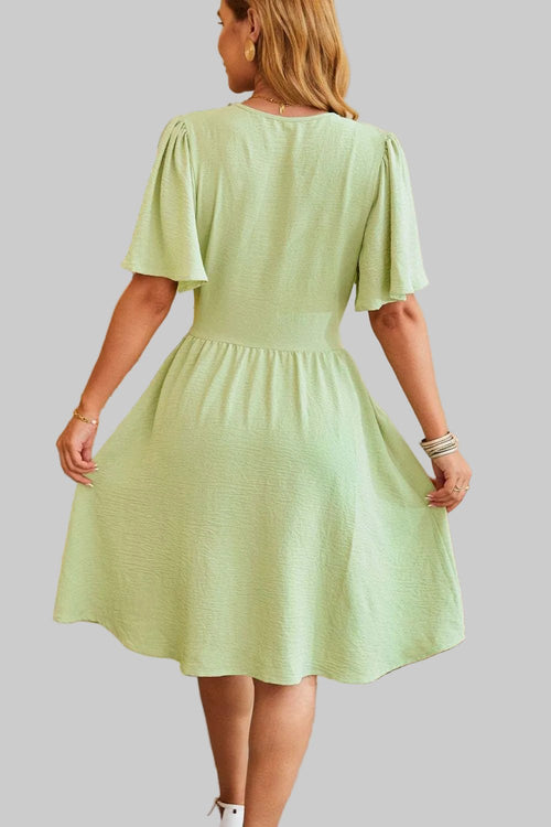 Midi Dress |Short sleeve - Elegant Chic & Stylish for Any Occasion - Jsandiclothing.com