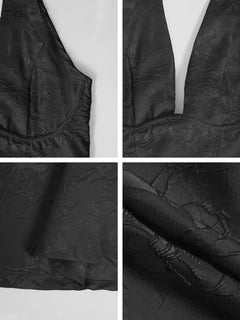 Halter Neck Midi Dress with Pockets - Jsandiclothing.com