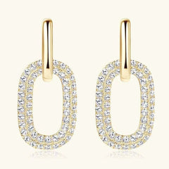 Silver Earrings - 2.16 Carat Moissanite | Premium Elegant Jewelry - Jsandiclothing.com
