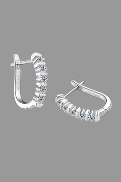 Moissanite 925 Sterling Silver Earrings - Jsandiclothing.com