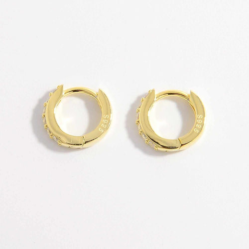 Silver Earrings with Inlaid Zircon, Elegant, and Sparkle with Style - Jsandiclothing.com