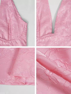 Halter Neck Midi Dress with Pockets - Jsandiclothing.com