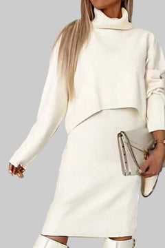 Turtleneck Dropped Shoulder Sweater Set - JSandiclothing - Jsandiclothing.com