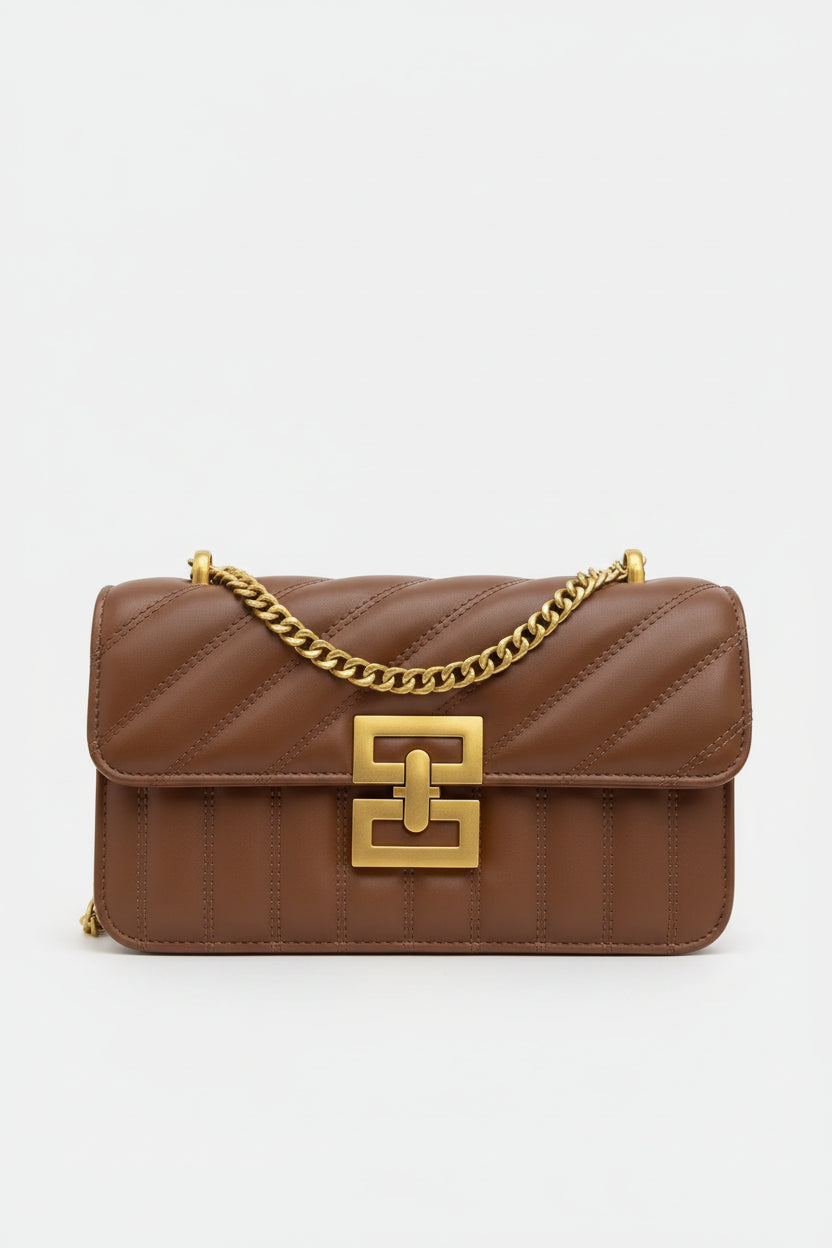 Quilted Flap Chain Shoulder Bag - Jsandiclothing.com