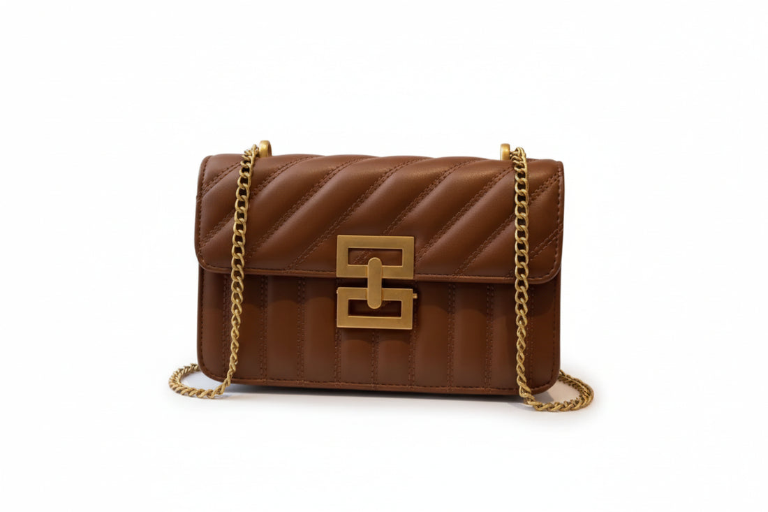 Quilted Flap Chain Shoulder Bag - Jsandiclothing.com