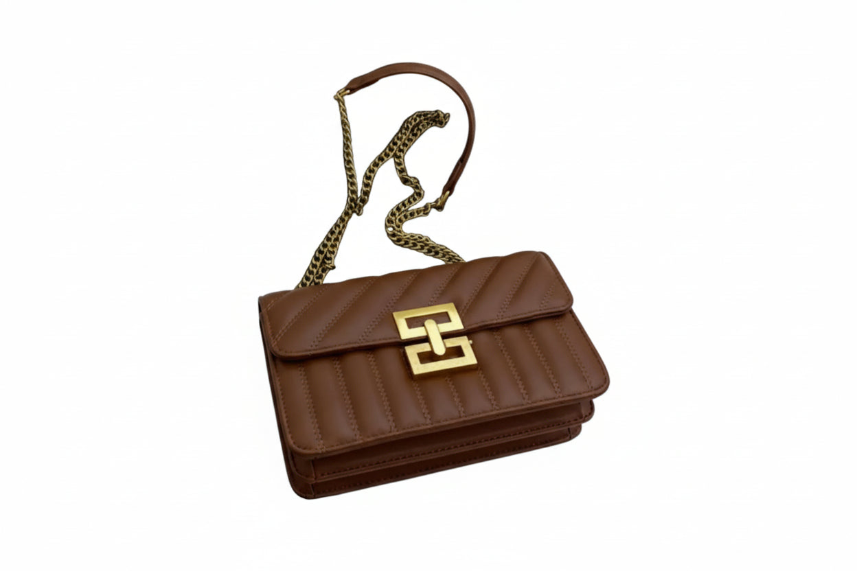 Quilted Flap Chain Shoulder Bag - Jsandiclothing.com