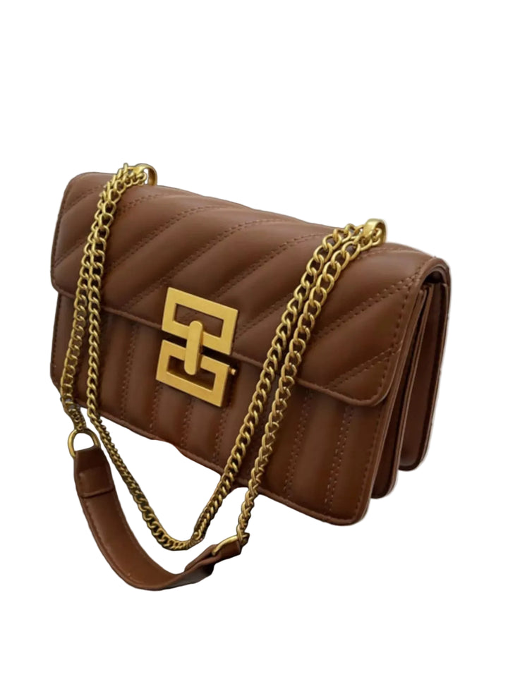 Quilted Flap Chain Shoulder Bag - Jsandiclothing.com