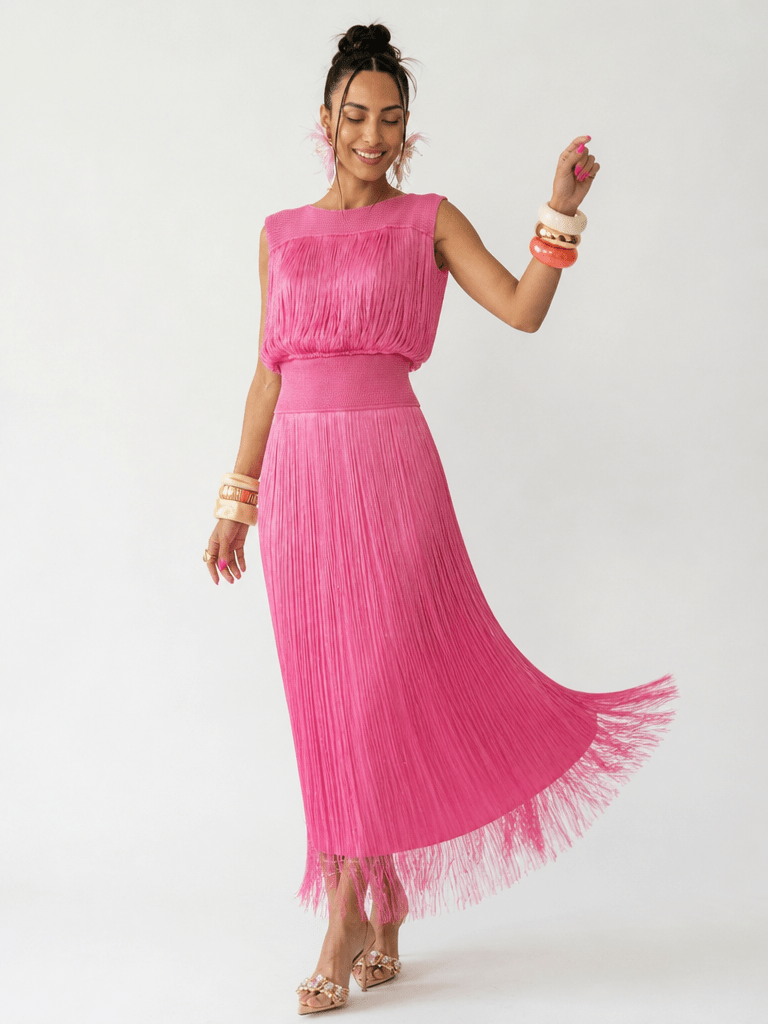 Radiant Tassel Maxi Dress - Jsandiclothing.com