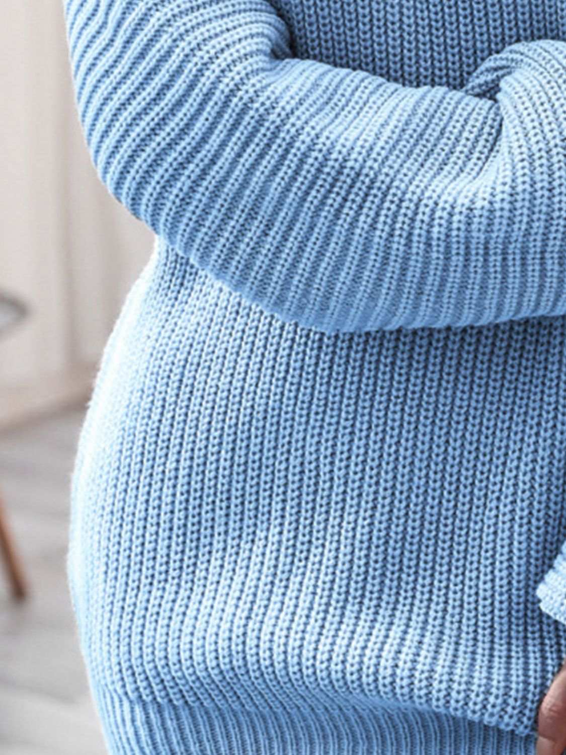 Rib - Knit Mini Sweater Dress - Stylish & Comfortable Acrylic Fashion - Jsandiclothing.com