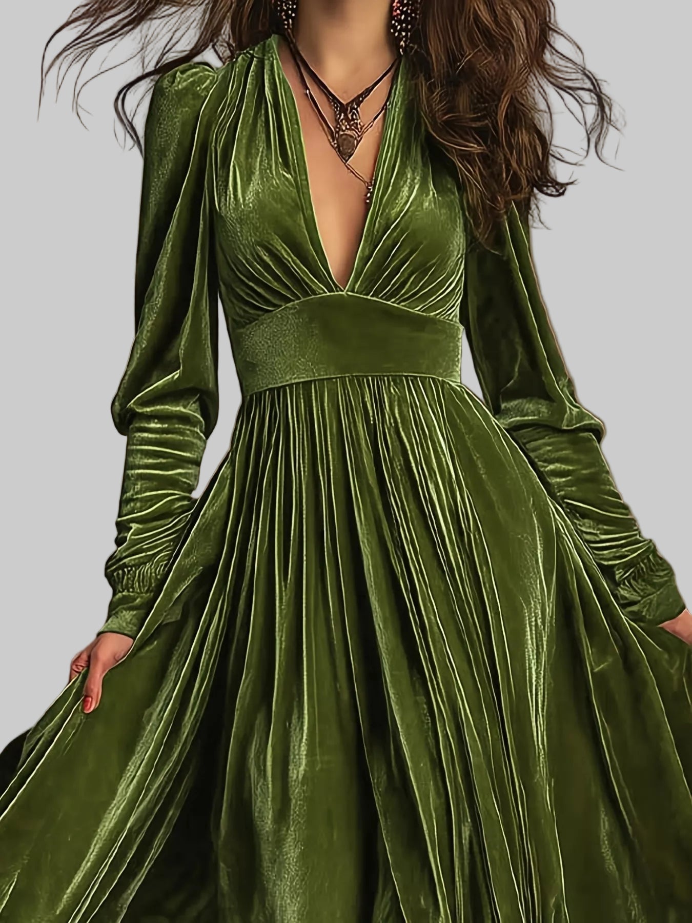 Ruffled Hem Long Sleeve Dress Elegant & Stylish | JSandiclothing - Jsandiclothing.com