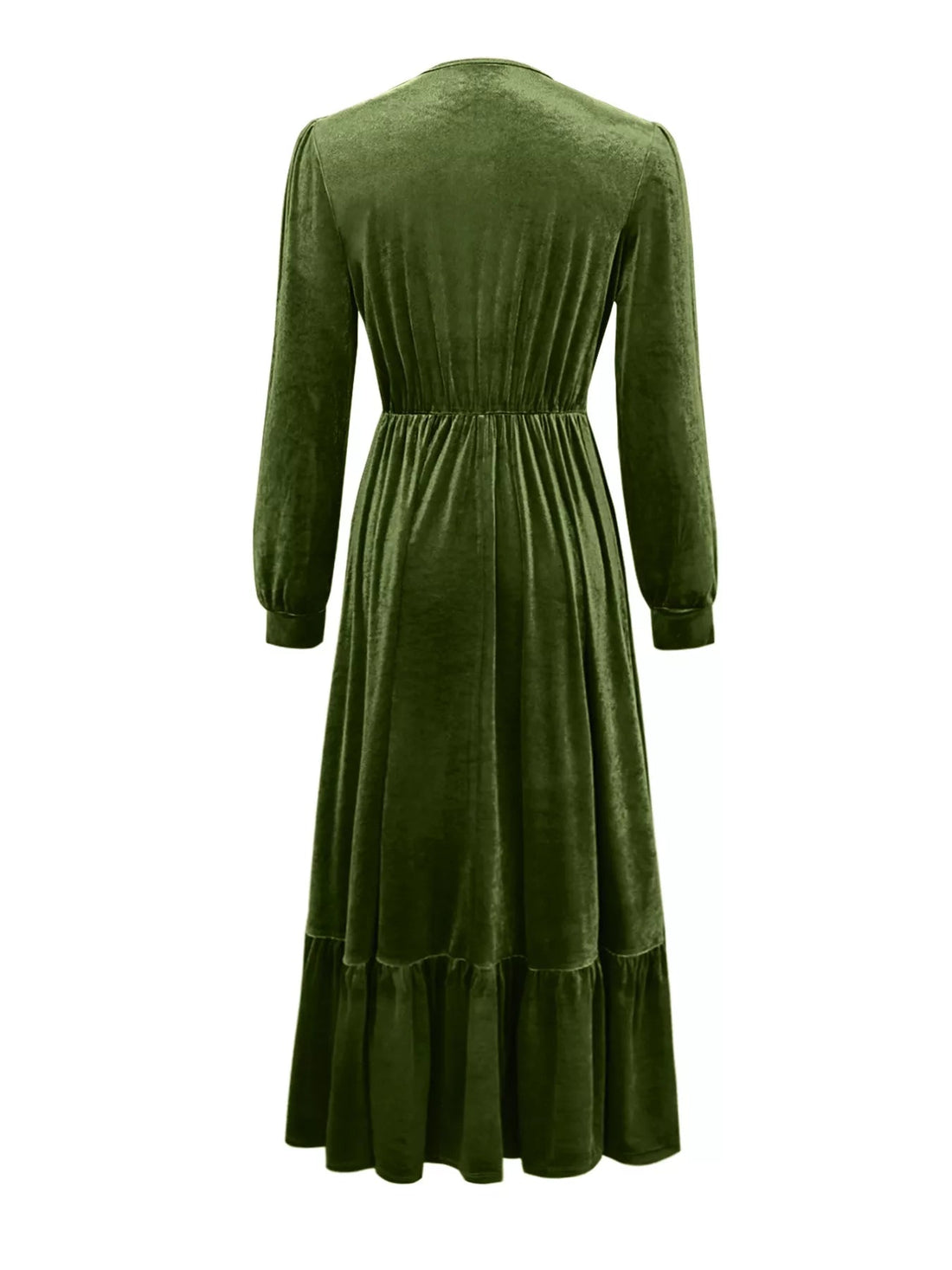 Ruffled Hem Long Sleeve Dress Elegant & Stylish | JSandiclothing - Jsandiclothing.com