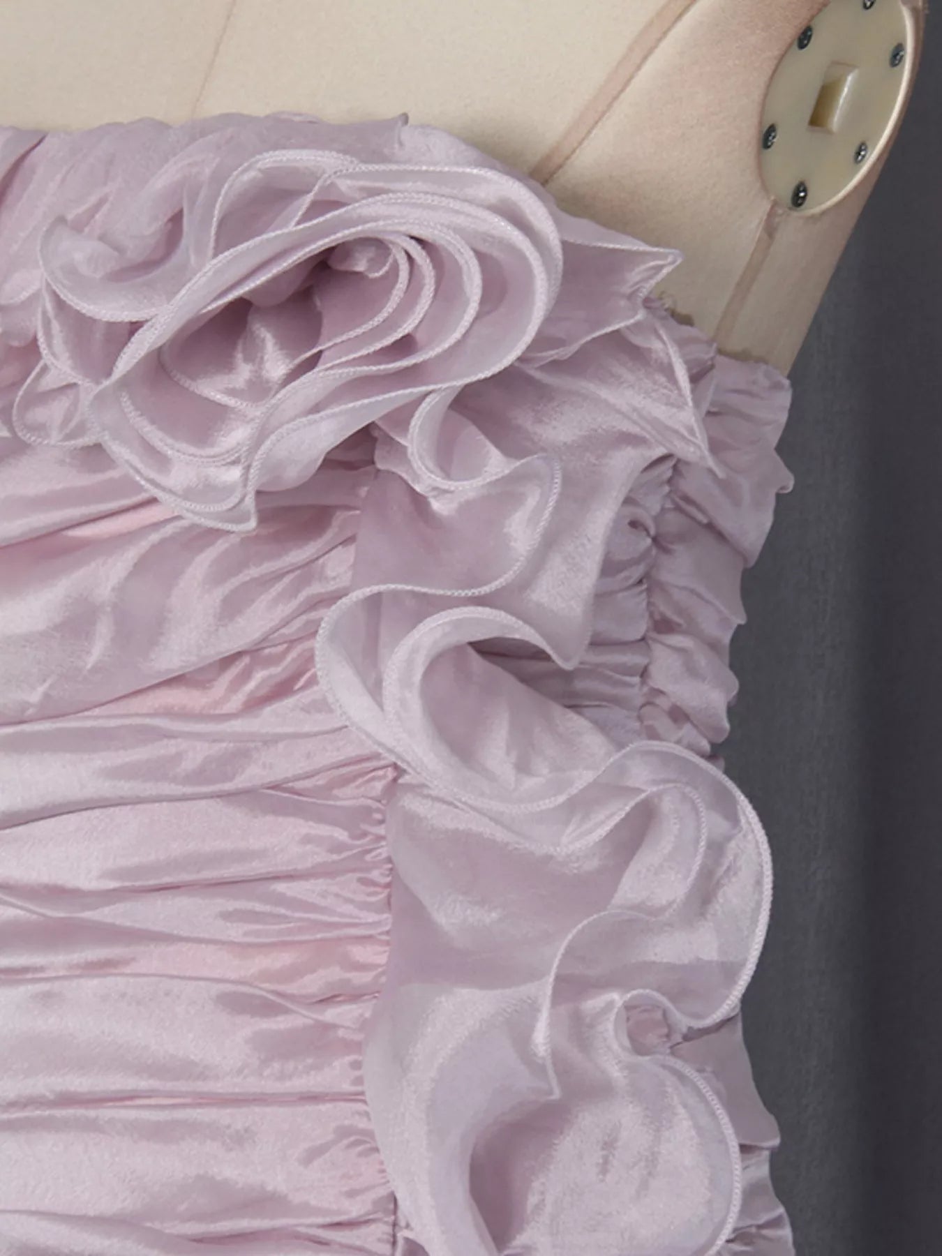 Ruffled High - Low Strapless Dress - Jsandiclothing.com