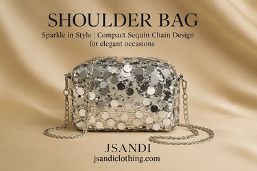 Shoulder Bag - Sparkle in Style | Compact Sequin Chain Design