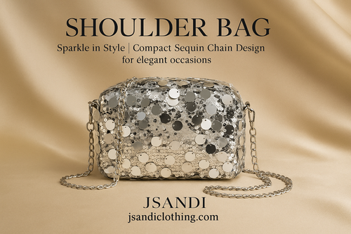 Shoulder Bag - Sparkle in Style | Compact Sequin Chain Design