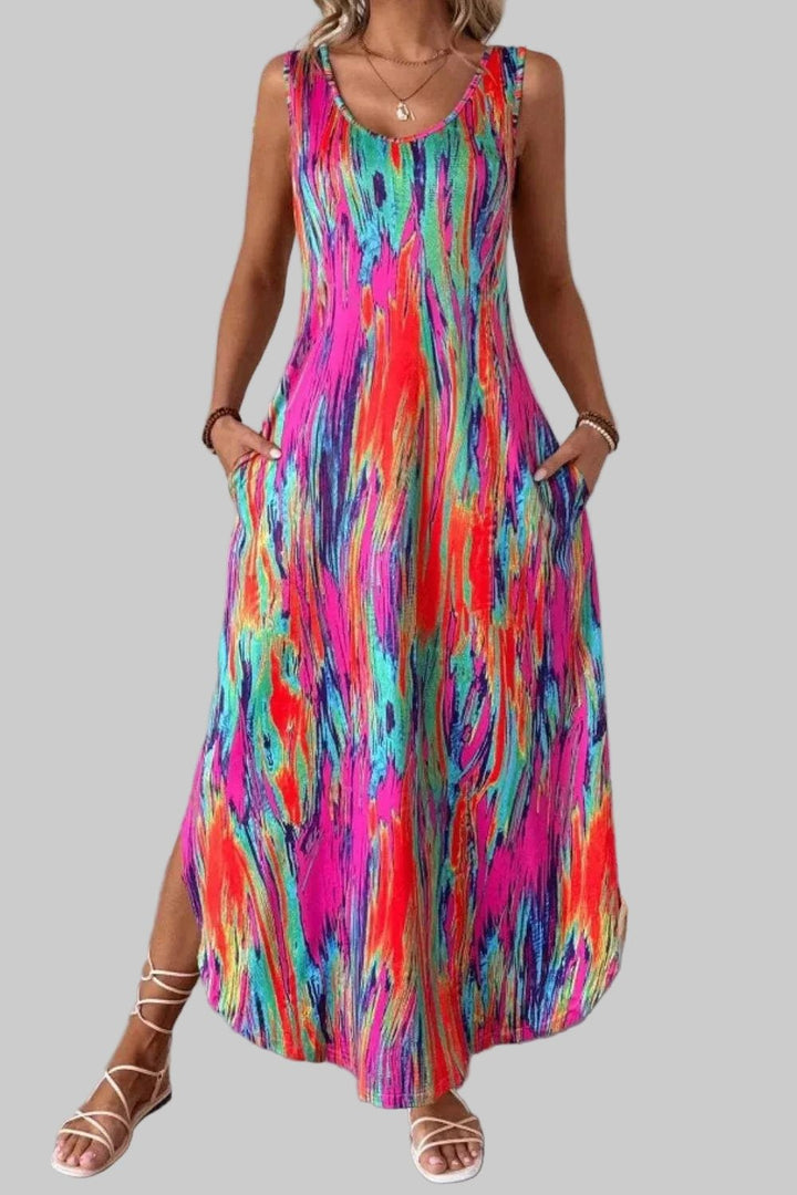 Sleeveless Dress with Pockets & Scoop Neck - Casual, Chic & Comfortable - Jsandiclothing.com