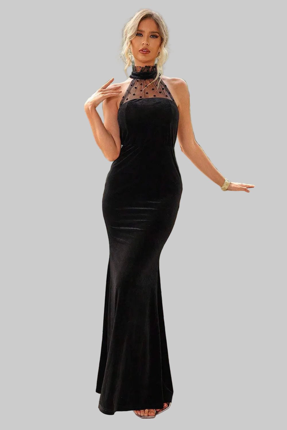 Sleeveless Maxi Dress - Lace Detail ,Elegant & Flowy| JSandiclothing - Jsandiclothing.com