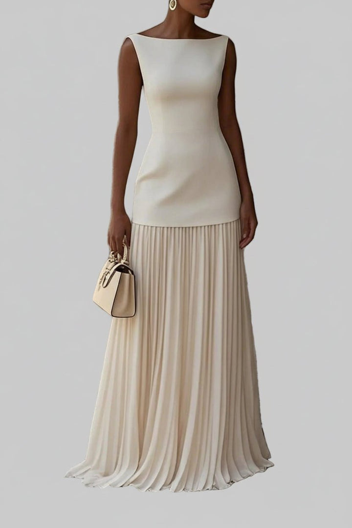 Sleeveless Pleated Maxi Dress - JSandiClothing - Jsandiclothing.com