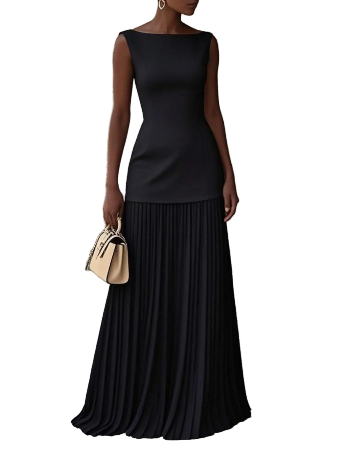 Sleeveless Pleated Maxi Dress - JSandiClothing - Jsandiclothing.com