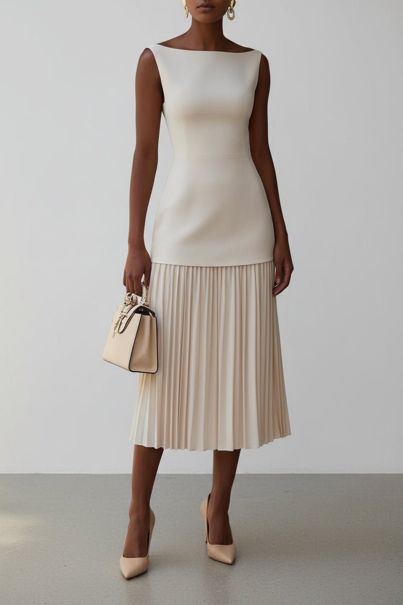 Sleeveless Pleated Maxi Dress - JSandiClothing - Jsandiclothing.com