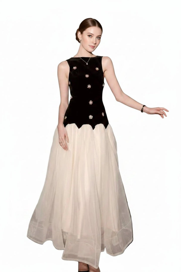 Sleeveless Tulle Maxi Dress | Elegant & Timeless - Jsandiclothing.com