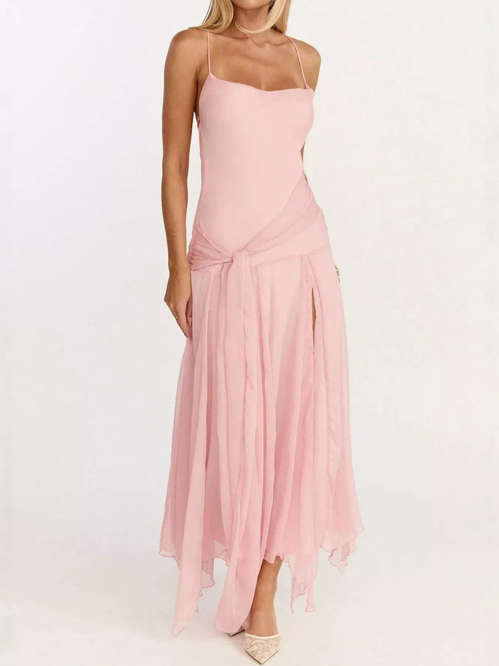Slit Spaghetti Strap Dress - Jsandiclothing.com