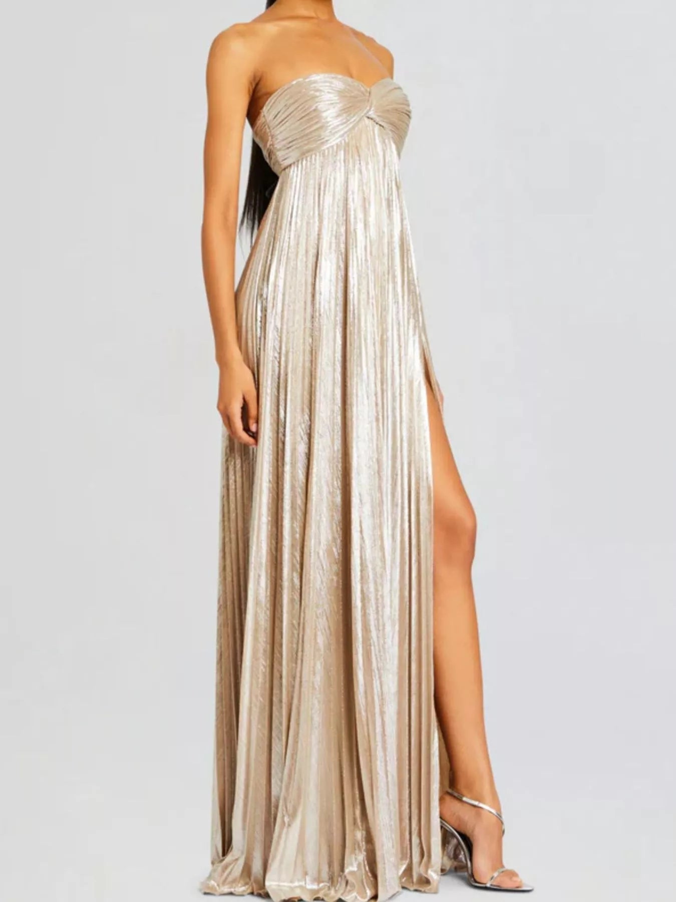 Split Sweetheart Neck Tube Maxi Dress| Formal Chic, Women - Jsandiclothing.com