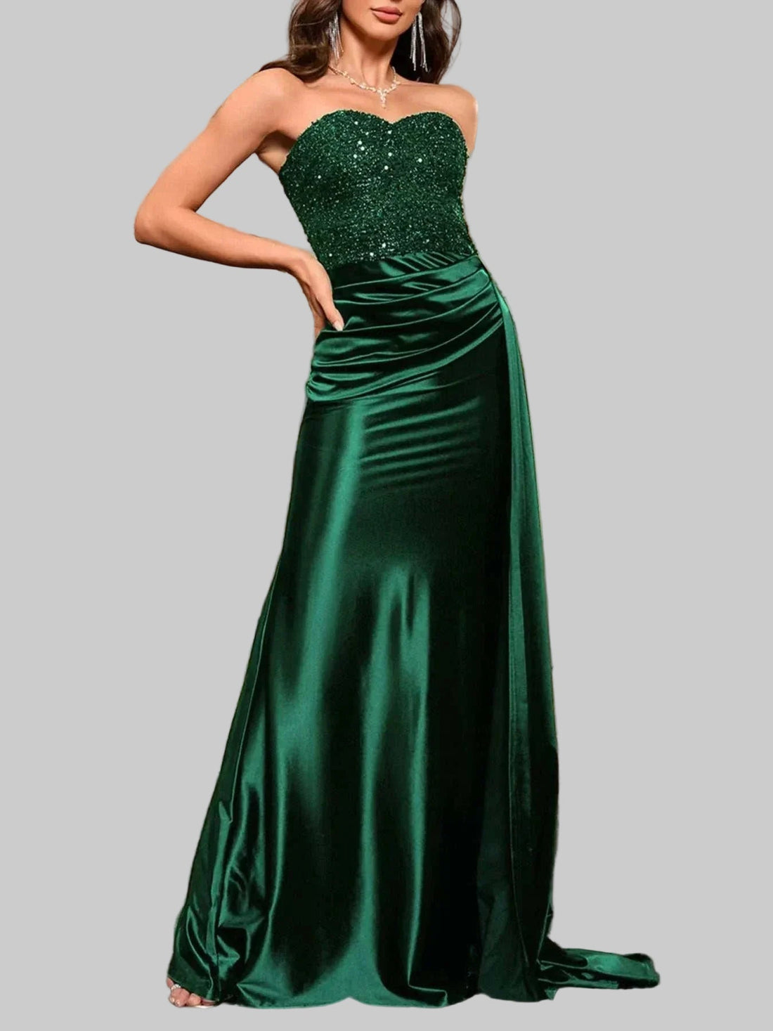 Sweetheart Neck Tube Evening Dress - Elegant Formal Gown for Women - Jsandiclothing.com