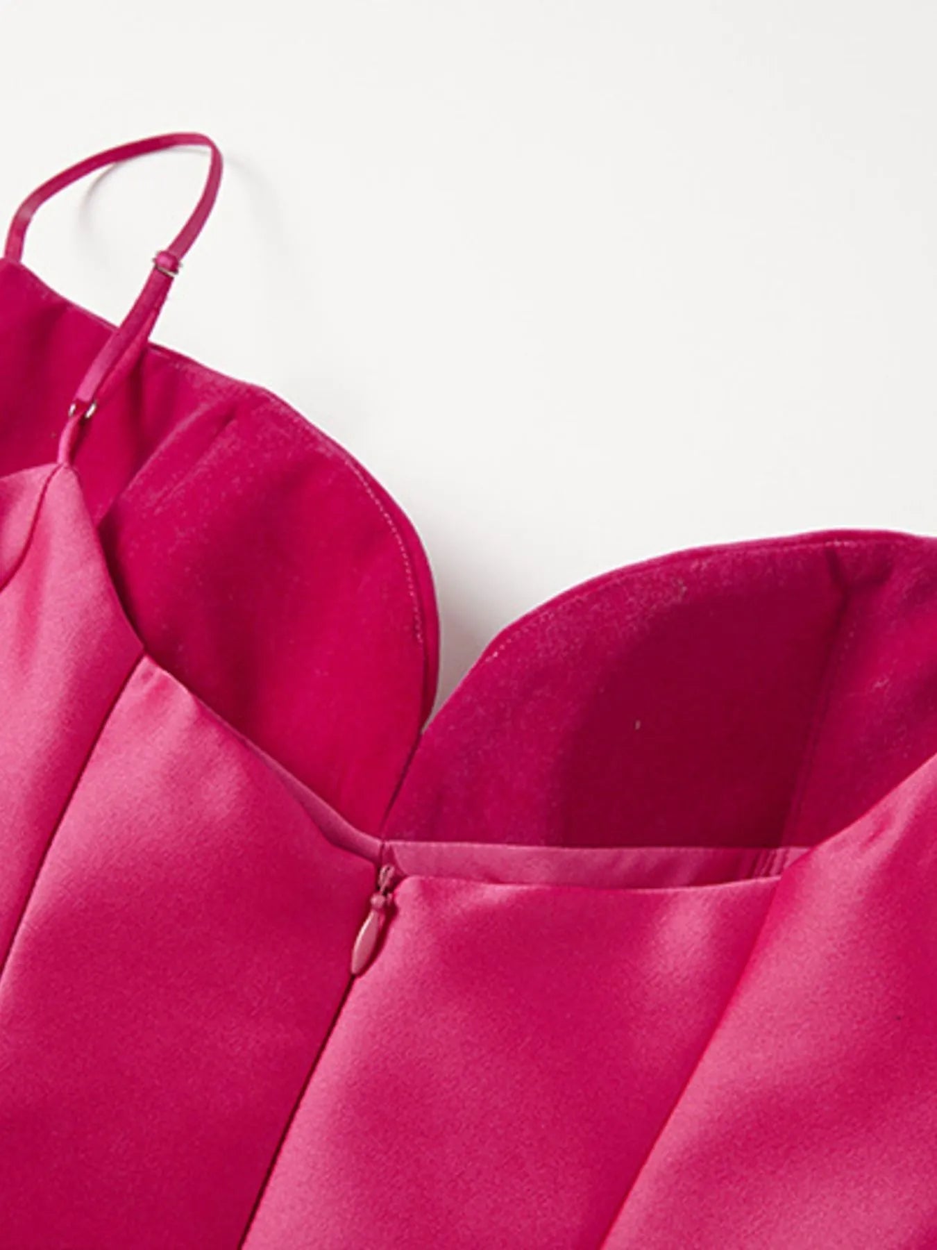 Sweetheart Spaghetti Strap Midi Dress with Collar - Jsandiclothing.com