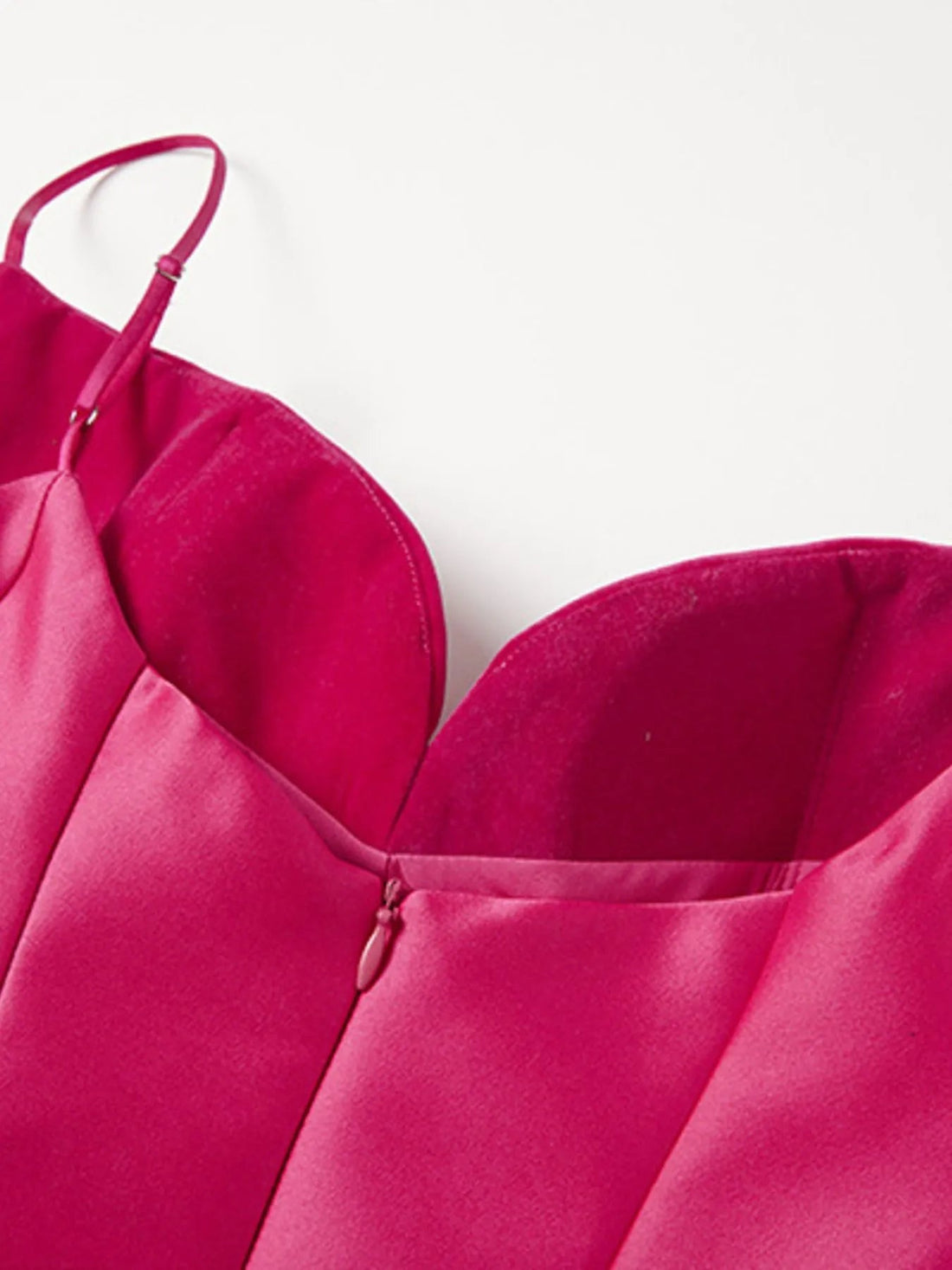 Sweetheart Spaghetti Strap Midi Dress with Collar - Jsandiclothing.com