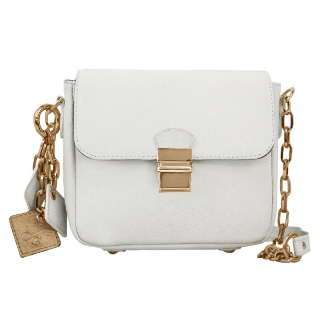Tiny Leather Handbag - White (Option 1) - Jsandiclothing.com