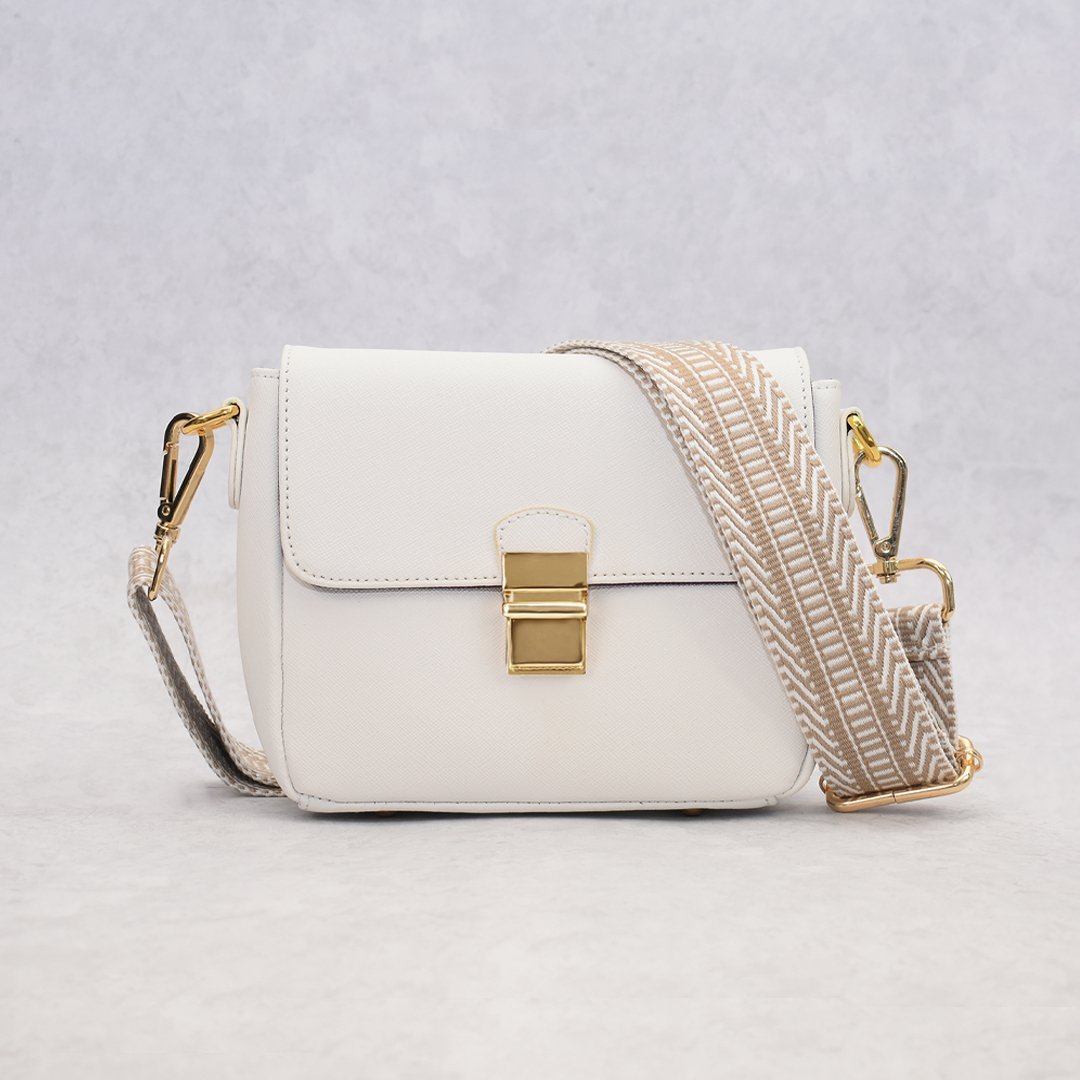 Tiny Leather Handbag - White (Option 1) - Jsandiclothing.com