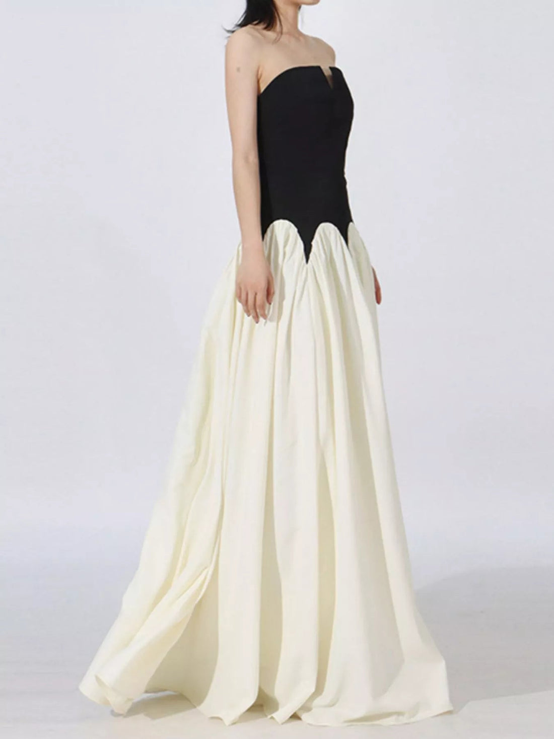 Two Tone Tube Maxi Dress - Jsandiclothing.com