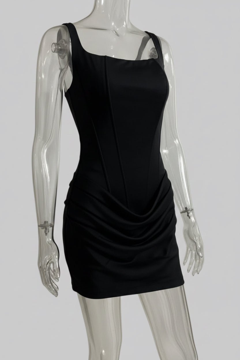Women's Ruched Sleeveless Mini Dress | Bodycon Party Look - Jsandiclothing.com